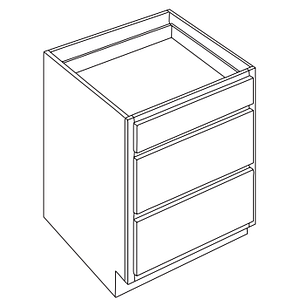 3 drawer base